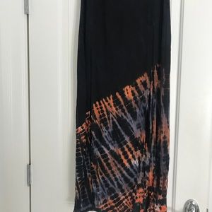 Blue Life Tie Dye Maxi Skirt